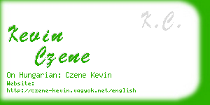 kevin czene business card